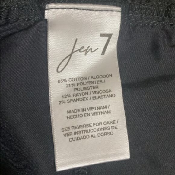 JEN7 by 7 for All Mankind Women’s Slim Straight Black Jean Pants Size 16 - Picture 7 of 10